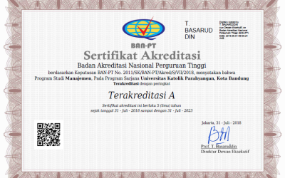 Manajemen UNPAR Kembali Raih Akreditasi A