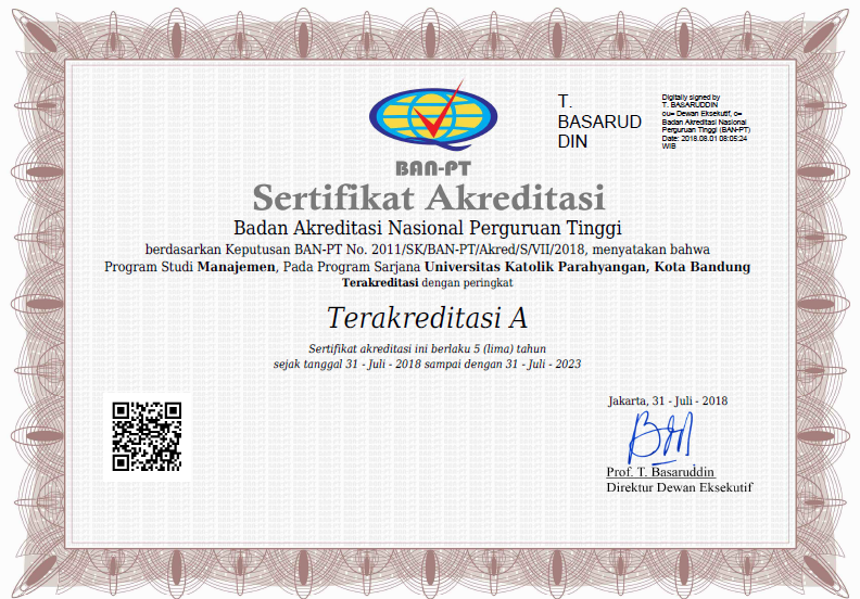 sertifikat akreditasi Manajemen