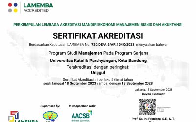 Akreditasi LAMEMBA Program Studi Sarjana Manajemen